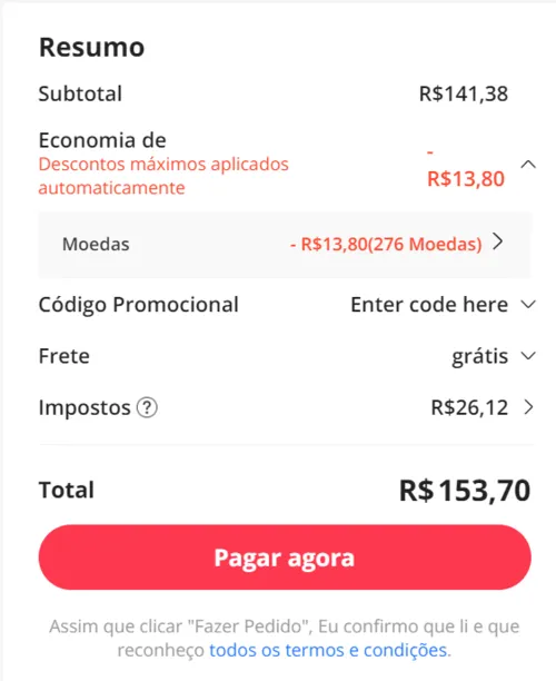 Imagem na descrição da promoção