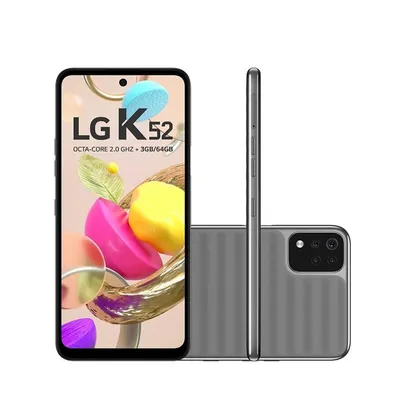 Smartphone LG K52 Cinza 64GB Tela de 6.59" | R$849