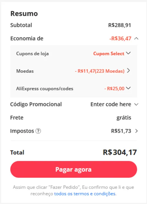 Imagem na descrição da promoção