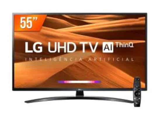 Smart TV LED PRO 55'' Ultra HD 4K LG 55UM761C + Smart Magic | R$2.691