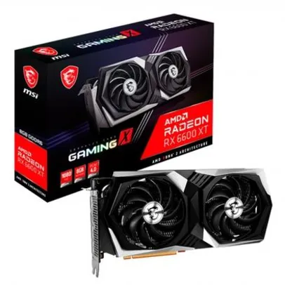 Placa de Vídeo MSI Radeon RX 6600 XT Gaming X 8G, 16 Gbps, 8GB GDDR6 - Radeon RX 6600 XT GAMING X 8G R$4200