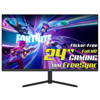 Monitor Gamer SuperFrame Vision, 24 Pol, Full HD, 102% sRGB, E-led, HDR, FreeSync, HDMI/VGA, 100Hz, SFPFB-24100-FHD