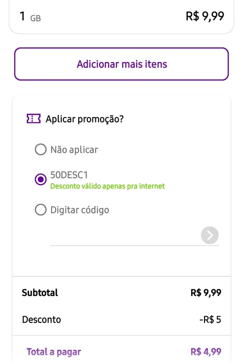 Imagem na descrição da promoção