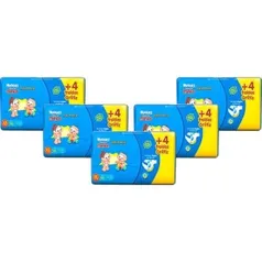 Kit 5 Fraldas Huggies Turma Da Mônica Tripla Proteção Mega XG - 230 Unidades por R$ 126