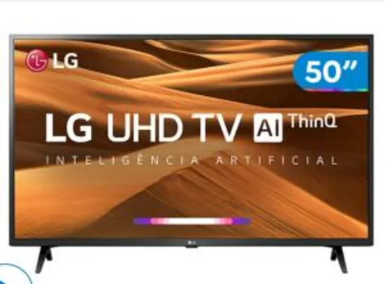 Smart TV 4K LED 50” LG 50UM7360PSA Wi-Fi - Inteligência Artificial Conversor Digital 3 HDMI R$1999