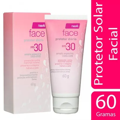 Needs Face Protetor Solar Facial Diario Fps30 60g | R$ 21
