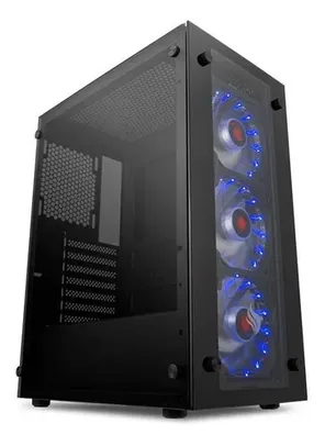 Gabinete Gamer Pichau Magpie III c/ Lateral de Vidro + 3 FANS LED!