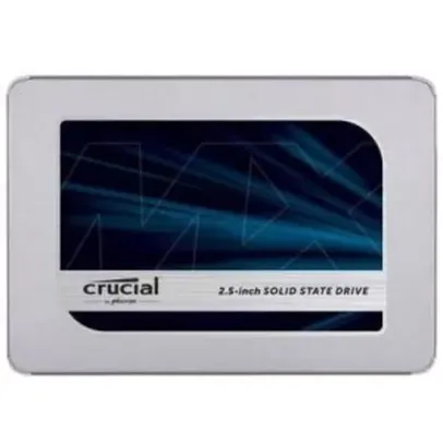 SSD Crucial MX500, 500GB, SATA - R$380