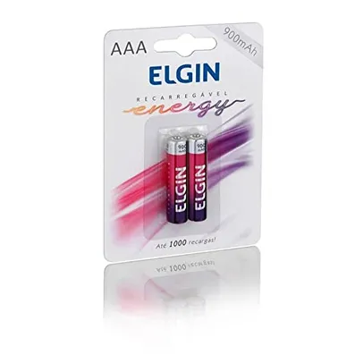 Pilha recarregável Aaa 900mah com 2 unidades Elgin