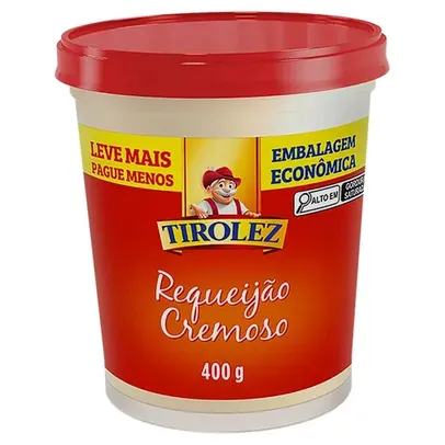 [LV03 R$ 15] Requeijão Cremoso Tirolez 400g Embalagem Econômica Leve Mais Pague Menos