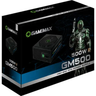 Fonte De Alimentacao Preta 500w Gamemax Gm500 80 Plus Bronze | R$338