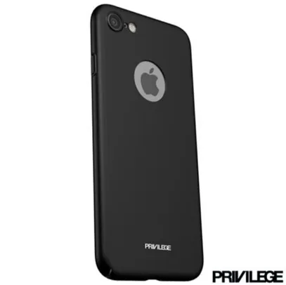 Capa para iPhone 8 Slim Finito em TPU Preta - Privilege | R$ 5