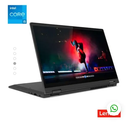 Notebook Lenovo 2 em 1, Intel Core i5 1135G7,8GB,256GB SSD,Tela 14", Placa Intel Iris Xe -Ideapad Fl