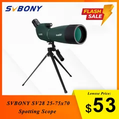 Telescopio 25-75x70 Spotting Scope Monocular Powerful Binoculars Bak4 Prism Fmc Waterproof W/ Tripod New Year Present - H