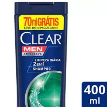 Shampoo Anticaspa Clear Men 400ml 