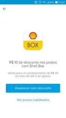 R$10 OFF na Shell Box via Mercado Pago