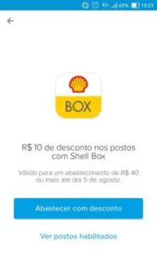 R$10 OFF na Shell Box via Mercado Pago