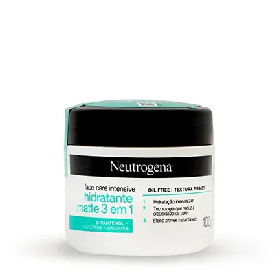 (REC) Neutrogena Hidratante Facial Matte 3 em 1 Face Care Intensive, 100g