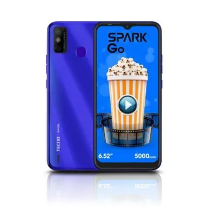 Celular Smartphone Spark 6Go 64GB 4GB 5000mAh Azul KE5K TECNO | R$884