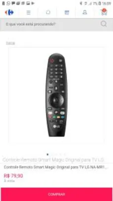 Controle Remoto Smart Magic Original para TV LG | R$80