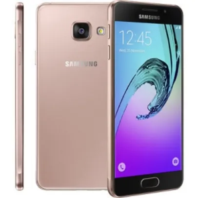 Samsung Galaxy A3 2016 A310M/DS Rose com 16GB, Dual Chip, 4G, Tela 4.7", Android 6.0, Câmera 13MP e Processador Quad Core 1.5GHz por R$984