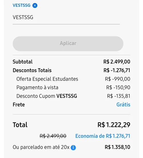 Imagem na descrição da promoção