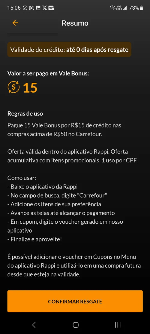 Imagem na descrição da promoção