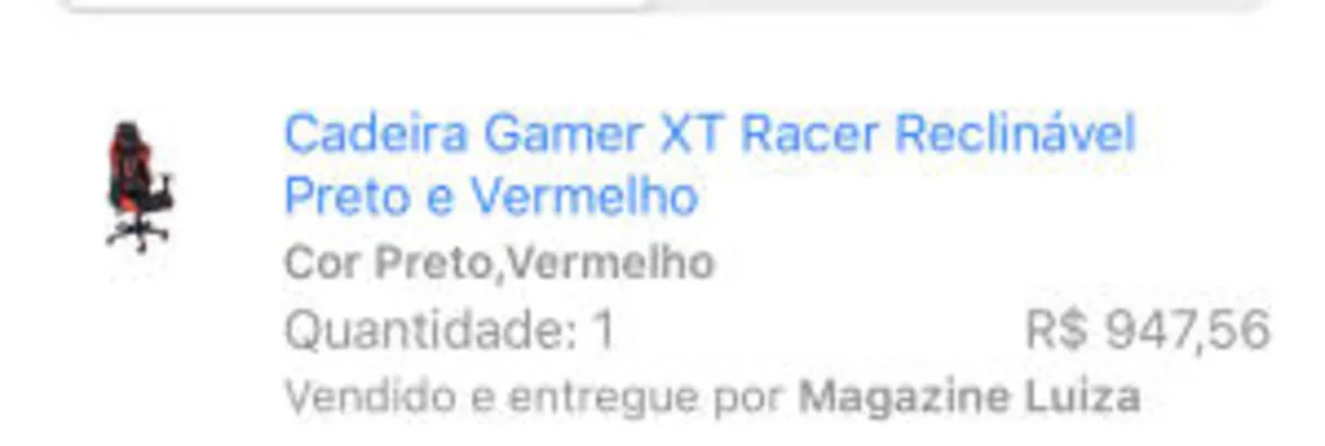 [APP + Cliente Ouro] Cadeira gamer Xt Racer viking | R$947