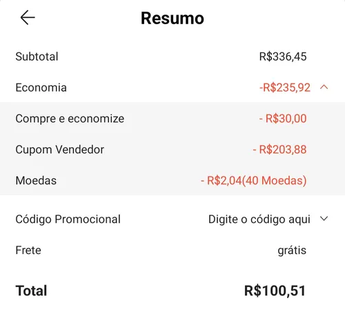 Imagem na descrição da promoção