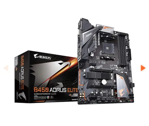 Placa Mãe Gigabyte B450 Aorus Elite, Chipset B450, AMD AM4, ATX, DDR4 | R$799