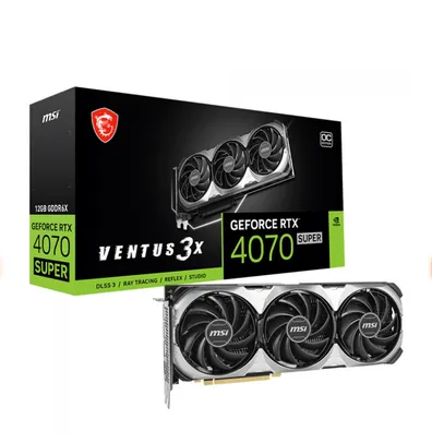 Placa De Vídeo MSI NVIDIA GeForce RTX 4070 Super Ventus 3X OC, 12GB