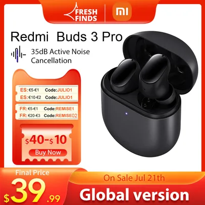 Xiaomi Redmi Buds 3 PRO (Lançamento) | R$181