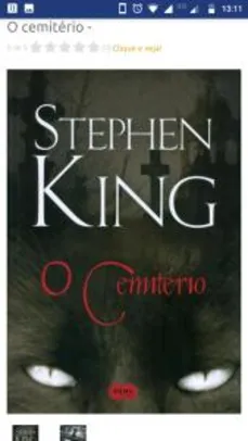 O Cemitério - Stephen King | R$27