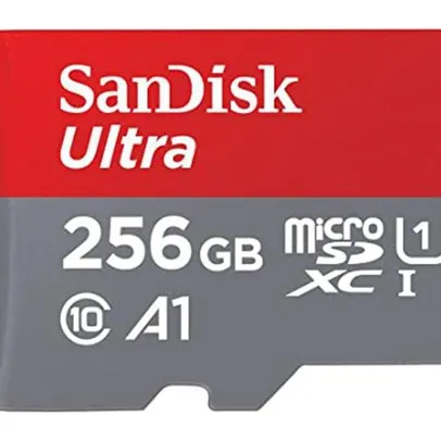 [R$75,85 BanQi] Cartão De Memória Sandisk 256Gb Ultra 120Mb/S Microsd