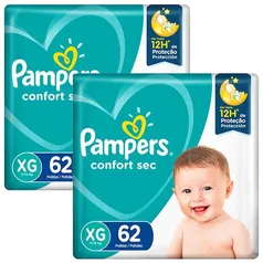 Fralda Pampers Confort Sec Giga XG (11 a 15 kg) - 124 Unidades