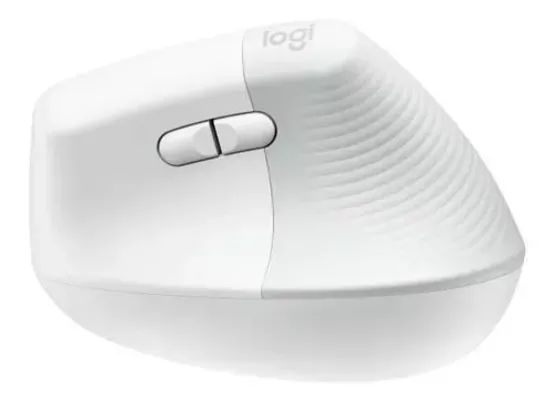 Mouse vertical sem fio Logitech Serie Ergo Lift branco-cru