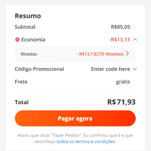 Imagem na descrição da promoção