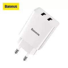 Carregador Baseus Portable Dual USB Charger 5V 2.1A For iPhone X 8 7 6 Charger 