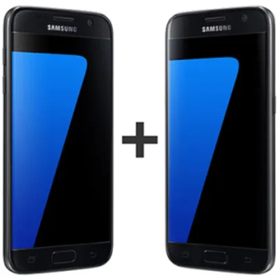 COMBO 02 Smartphone Galaxy S7, Preto, Tela 5.1", 32GB - R$3907