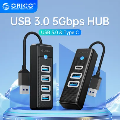 (Novo usuário) Hub USB 3.0 Orico com cabo 15 cm