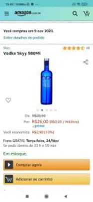 Skyy Vodka 980ML - R$26