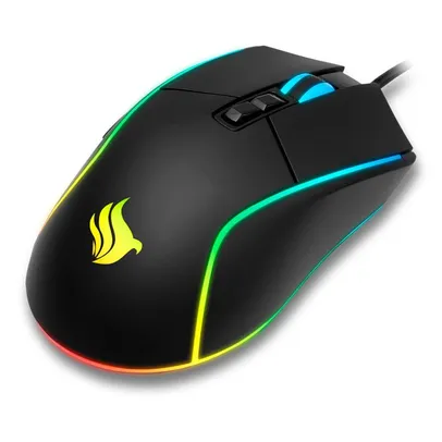 Mouse Gamer Pichau P301 RGB 4000DPI Preto, PGM-P301-RGB