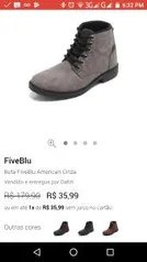 Bota FiveBlu American Cinza - R$36