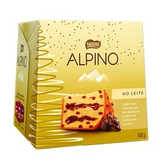 Panettone/Chocottone Nestlé Alpino com Recheio de Chocolate e Gotas de Chocolate ao Leite 500g