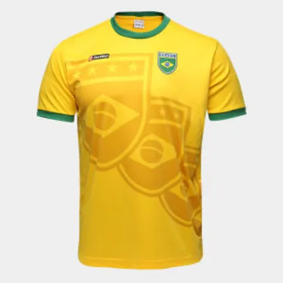 Saindo por R$ 37: Camisa Brasil 1994 n° 11 Lotto Masculina - Amarelo e Verde - R$37 | Pelando