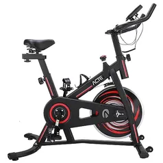 Acte Sports Bike Spinning 6.0, Roda de Inércia de 6Kg, Monitor Multifunções, Sensor de Pulso, Botão de Stop