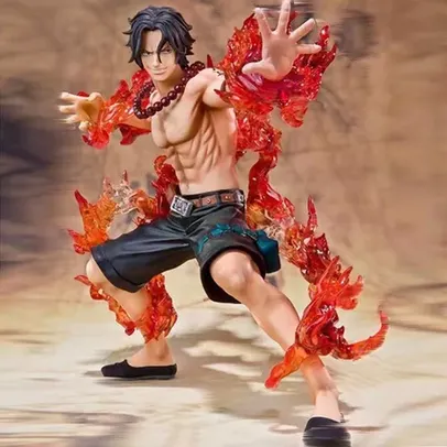 [Conta Nova CB Ali R$25,8] One Piece Portgas D Ace Battle Fire Anime Figure 