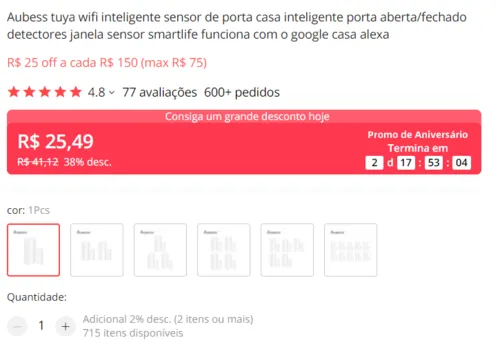 Imagem na descrição da promoção