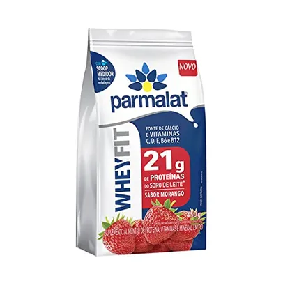 Whey Protein em Pó Morango Whey Fit Parmalat 450G