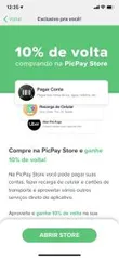 [Usuário Selecionados] 10% de cashback no PicPay